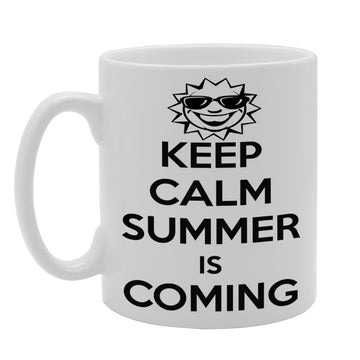 Keep Calm Summer Is Coming   Printed Tea Coffee Ceramic  Mg574 - Funny Printed Coffee Mug - Great Gift Idea