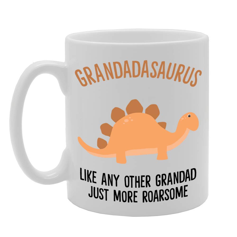 Grandadasaurus Like Any Other Grandad Just More Roarsome   Printed Tea Coffee Ceramic  Mg4682 - Funny Printed Coffee Mug - Great Gift Idea