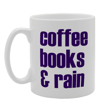 Coffee Books & Rain Lifestyle   Printed Tea Coffee Ceramic  Mg1861 - Funny Printed Coffee Mug - Great Gift Idea