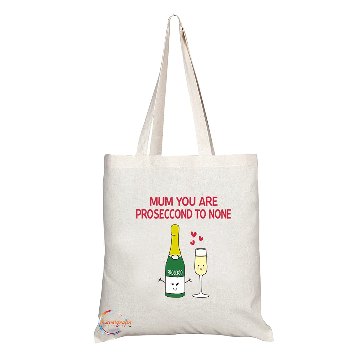 TB1143 Mum You Are Proseccond to None Novelty Present Gift Printed Eco-Friendly Stylish Long Handled Tote Shoulder Bag