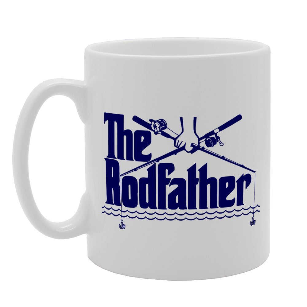 The Rodfather Fisherman Funny Joke Image   Printed Tea Coffee Ceramic  Mg2044 - Funny Printed Coffee Mug - Great Gift Idea