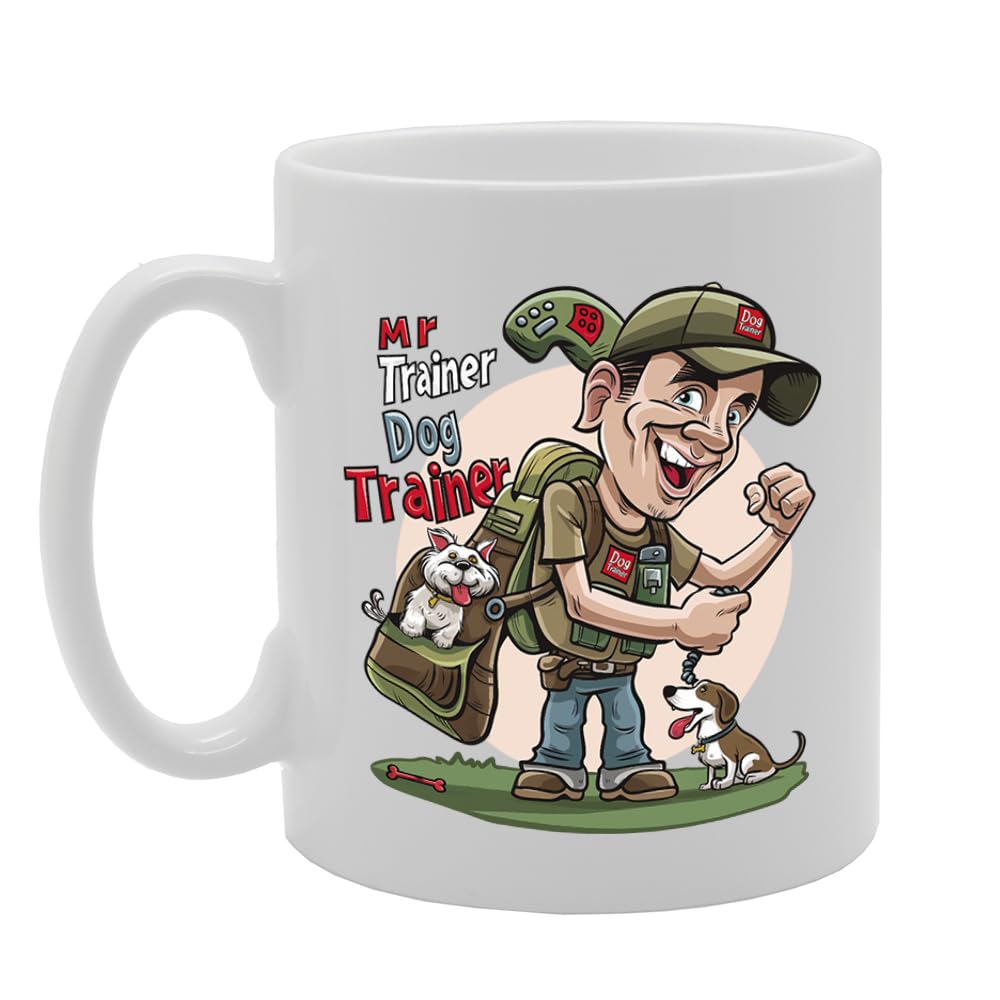 Mr Dog Trainer  - For Dog Trainers, Pet Lovers, Canine Enthusiasts, Durable Ceramic, Dishwasher Safe, Premium Print Mg6080 - Funny Printed Coffee Mug - Great Gift Idea