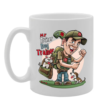Mr Dog Trainer  - For Dog Trainers, Pet Lovers, Canine Enthusiasts, Durable Ceramic, Dishwasher Safe, Premium Print Mg6080 - Funny Printed Coffee Mug - Great Gift Idea