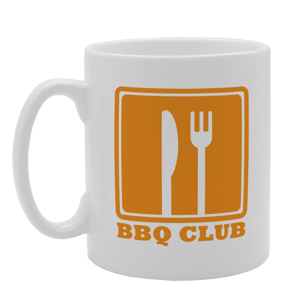 Bbq Club   Printed Tea Coffee Ceramic  Mg1881 - Funny Printed Coffee Mug - Great Gift Idea