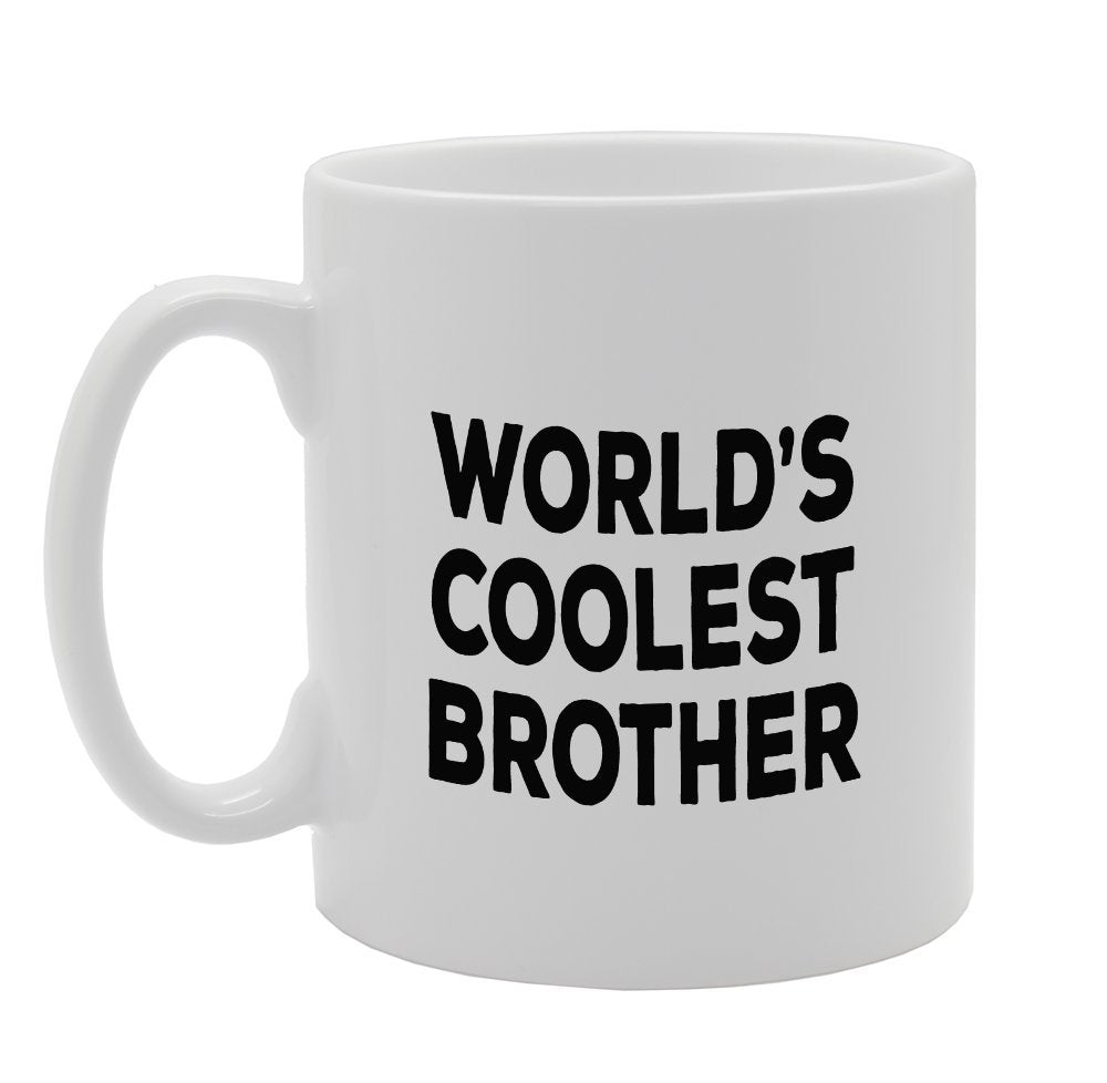 World'S Coolest Brother   Printed Tea Coffee Ceramic  Mg1349 - Funny Printed Coffee Mug - Great Gift Idea