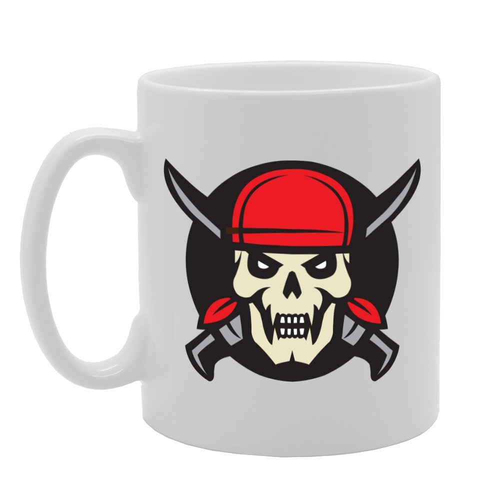 Pirate Skull, Crossbones   Printed Tea Coffee Ceramic  Mg2187 - Funny Printed Coffee Mug - Great Gift Idea