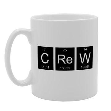Crew C Re W   Printed Tea Coffee Ceramic  Mg2481 - Funny Printed Coffee Mug - Great Gift Idea
