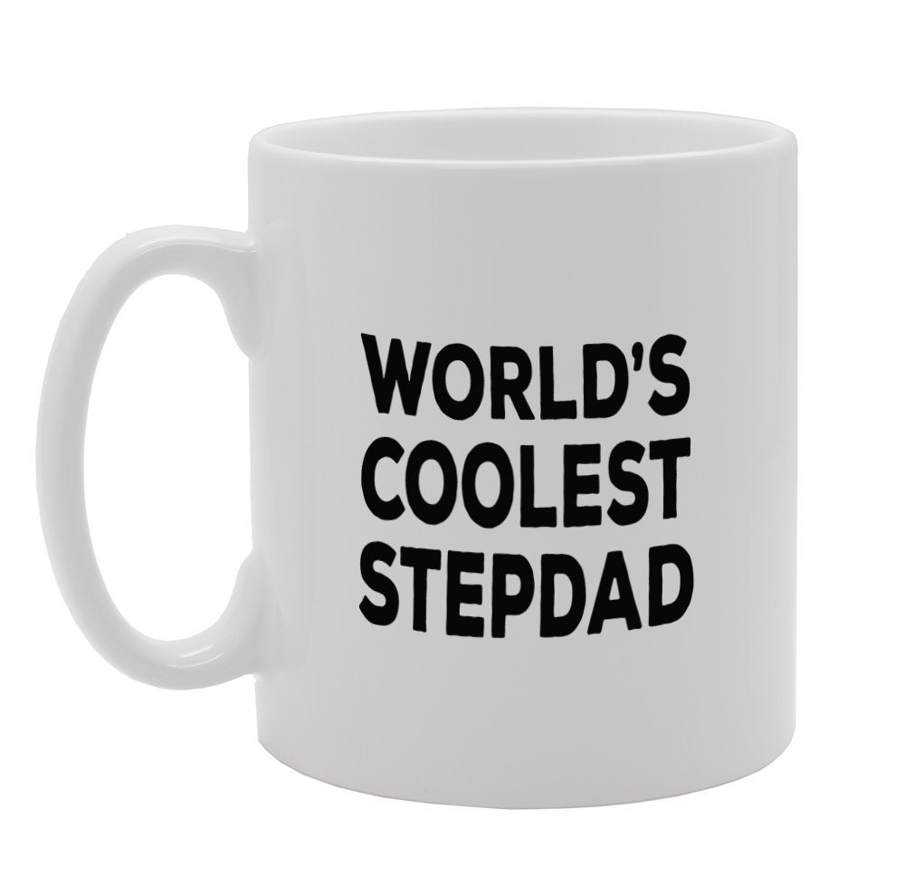 World'S Coolest Stepdad   Printed Tea Coffee Ceramic  Mg1364 - Funny Printed Coffee Mug - Great Gift Idea