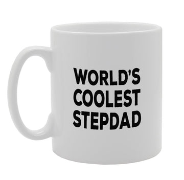 World'S Coolest Stepdad   Printed Tea Coffee Ceramic  Mg1364 - Funny Printed Coffee Mug - Great Gift Idea