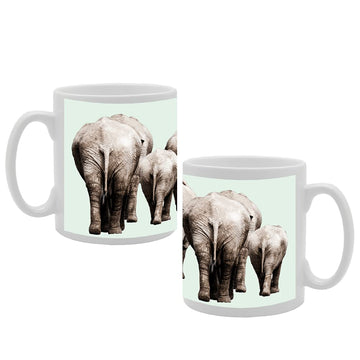 Elephants   Printed Tea Coffee Ceramic  Mg5249 - Funny Printed Coffee Mug - Great Gift Idea