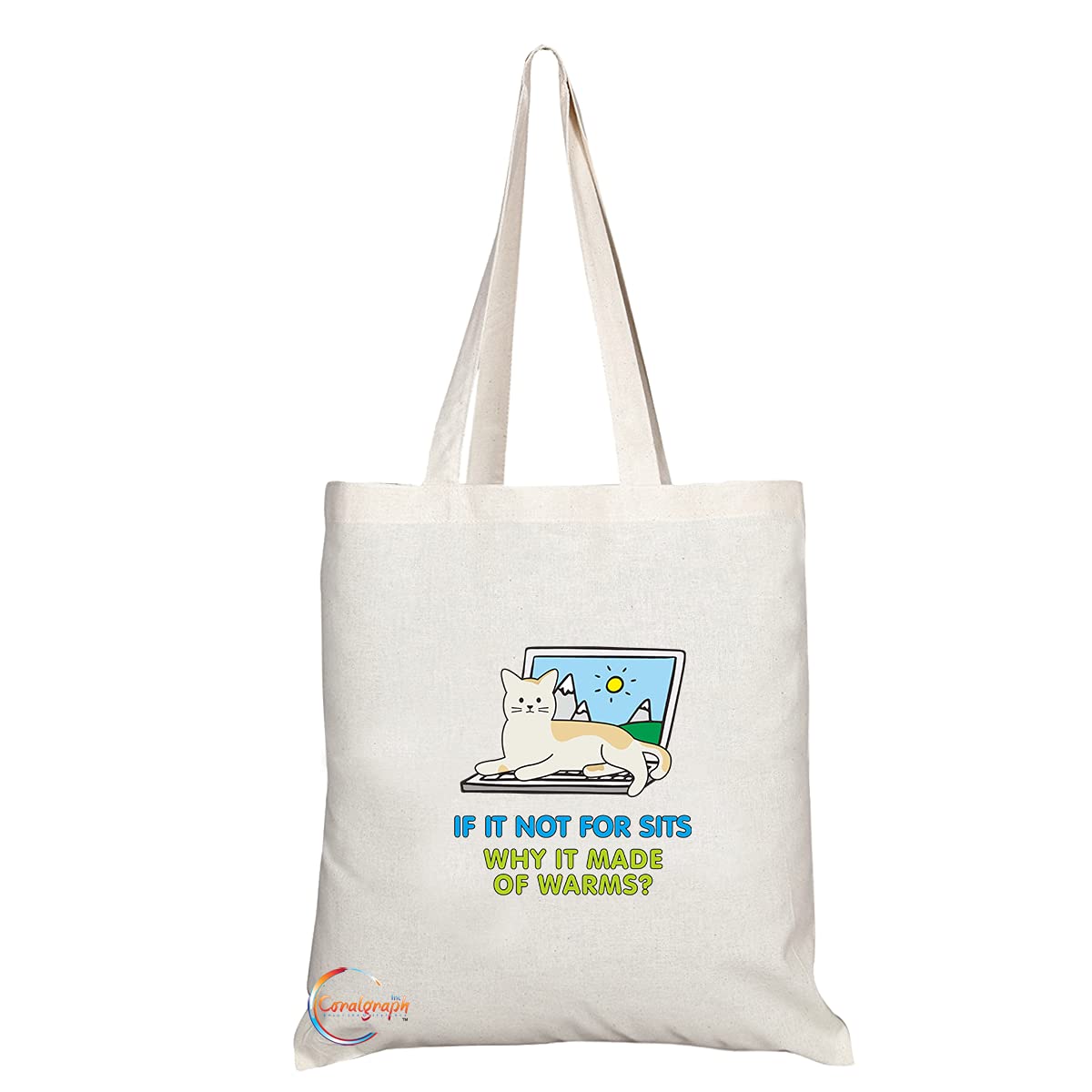 TB1407 If It Not for Sits Why it Made of Warms Novelty Present Gift Printed Eco-Friendly Stylish Long Handled Tote Shoulder Bag