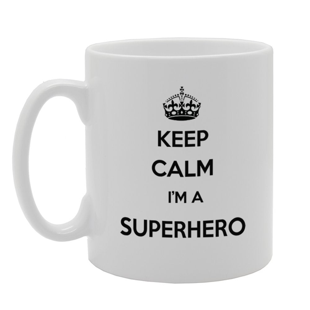 Keep Calm I'M A Superhero   Printed Tea Coffee Ceramic  Mg946 - Funny Printed Coffee Mug - Great Gift Idea