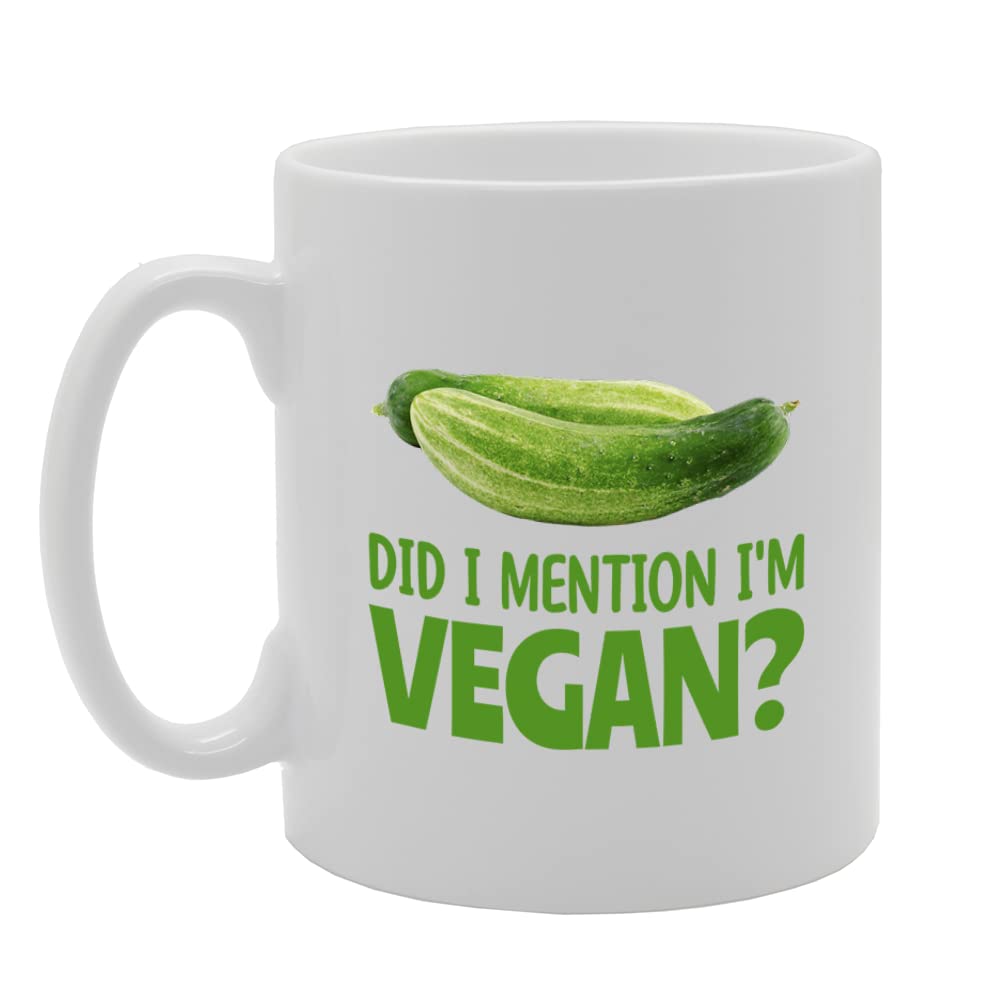 Vegan  Cucumber   Printed  Tea Coffee Ceramic  Mg5605 - Funny Printed Coffee Mug - Great Gift Idea