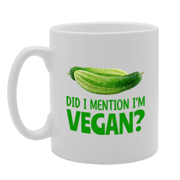 Vegan  Cucumber   Printed  Tea Coffee Ceramic  Mg5605 - Funny Printed Coffee Mug - Great Gift Idea