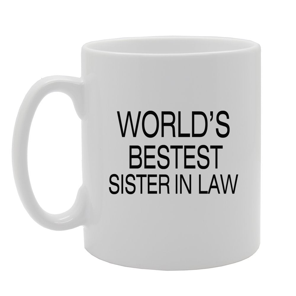 World'S Bestest Sister In Law   Printed Tea Coffee Ceramic  Mg1394 - Funny Printed Coffee Mug - Great Gift Idea