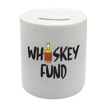 BS009 Whisky Fund Novelty Gift Printed Ceramic Piggy Bank Money Saving Box