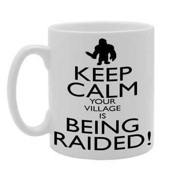 Keep Calm Your Village Is Being Raided!   Printed Tea Coffee Ceramic  Mg575 - Funny Printed Coffee Mug - Great Gift Idea