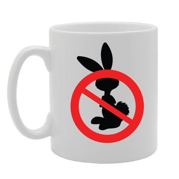 No Rabbit Funny Road Traffic Sign   Printed Tea Coffee Ceramic  Mg2925 - Funny Printed Coffee Mug - Great Gift Idea