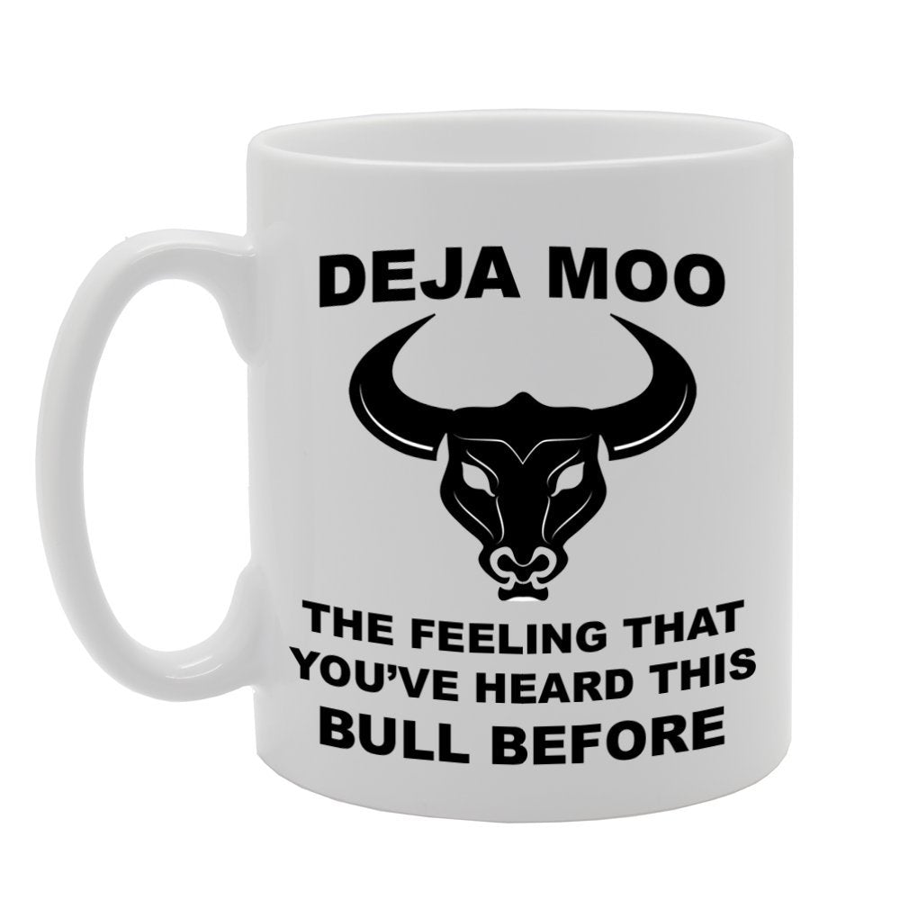 Deja Moo   Printed Tea Coffee Ceramic  Mg817 - Funny Printed Coffee Mug - Great Gift Idea