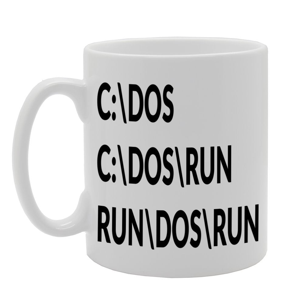 Dos Run Command   Printed Tea Coffee Ceramic  Mg507 - Funny Printed Coffee Mug - Great Gift Idea