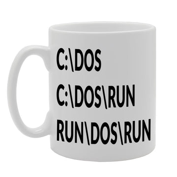 Dos Run Command   Printed Tea Coffee Ceramic  Mg507 - Funny Printed Coffee Mug - Great Gift Idea