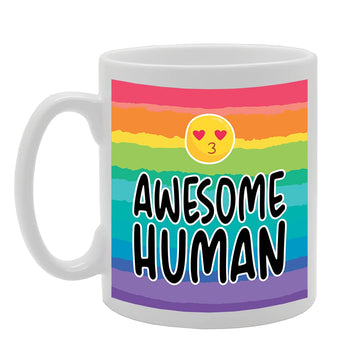 Awesome Human   Printed Tea Coffee Ceramic  Mg5226 - Funny Printed Coffee Mug - Great Gift Idea