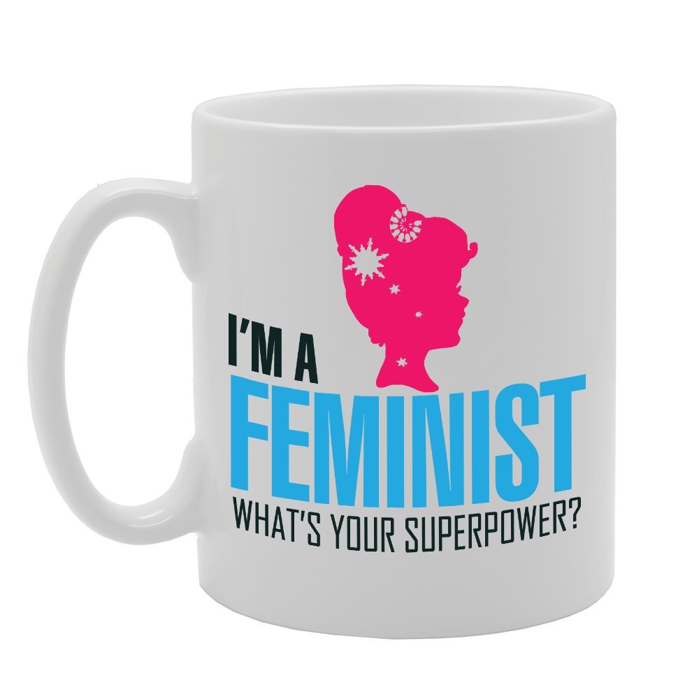 I'M Feminist What'S Your Super Power   Printed Tea Coffee Ceramic  Mg2950 - Funny Printed Coffee Mug - Great Gift Idea