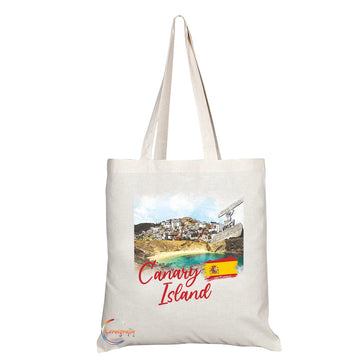TB1544 Canary Island Spain - B Novelty Present Gift Printed Eco-Friendly Stylish Long Handled Tote Shoulder Bag