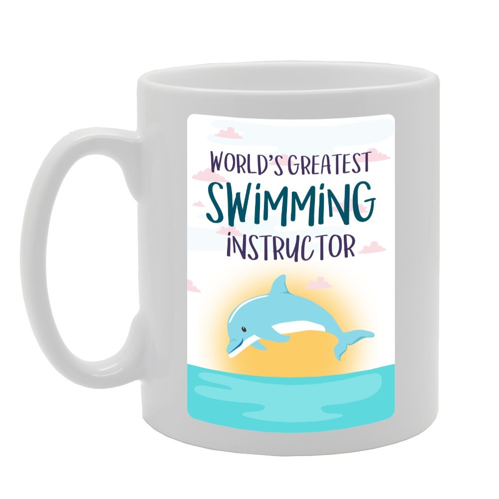 World Greatest Swimming Instructor   Printed Tea Coffee Ceramic  Mg3004 - Funny Printed Coffee Mug - Great Gift Idea