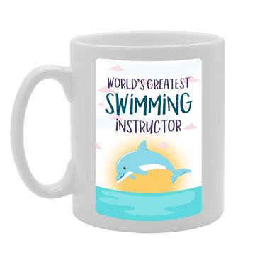 World Greatest Swimming Instructor   Printed Tea Coffee Ceramic  Mg3004 - Funny Printed Coffee Mug - Great Gift Idea