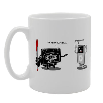 Tape To Ipod I'M Your Father   Printed Tea Coffee Ceramic  Mg2423 - Funny Printed Coffee Mug - Great Gift Idea