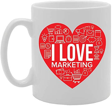 I Love Marketing   Printed Tea Coffee Ceramic  Mg3061 - Funny Printed Coffee Mug - Great Gift Idea