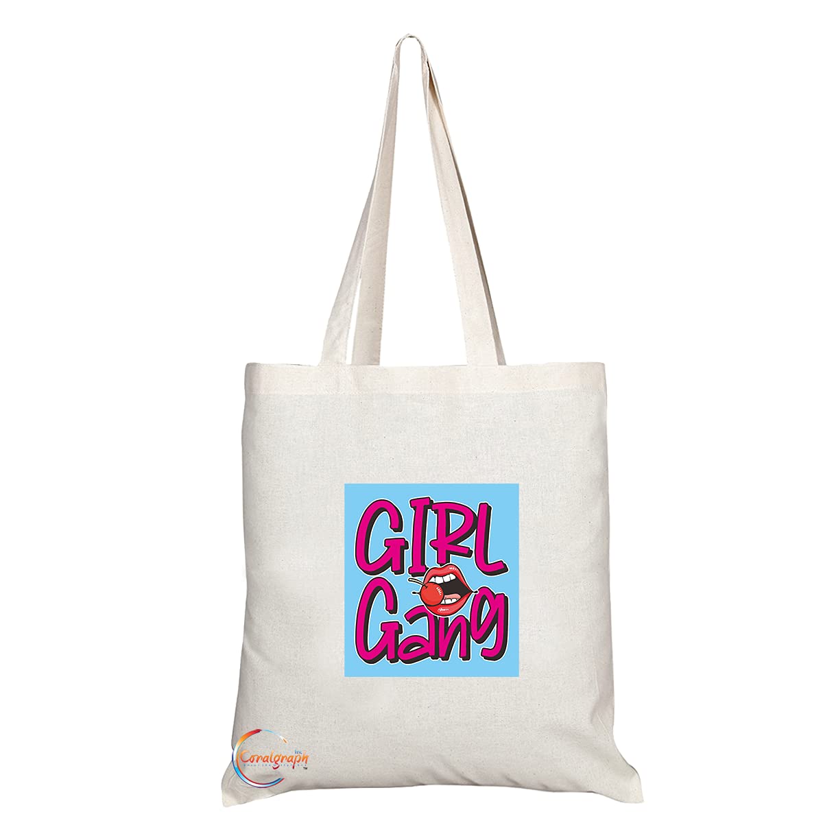 TB1338 Girl Gang Tea Novelty Present Gift Printed Eco-Friendly Stylish Long Handled Tote Shoulder Bag