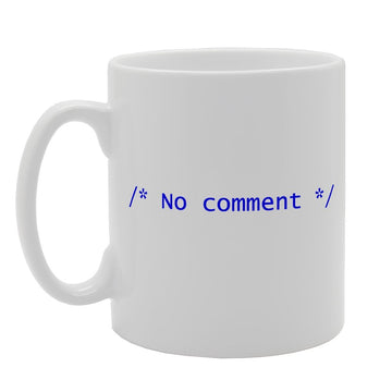 No Comment Tag Code   Printed Tea Coffee Ceramic  Mg2092 - Funny Printed Coffee Mug - Great Gift Idea