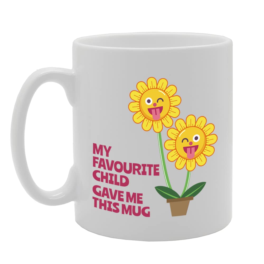 Mum Favourite Child Gave Me This    Printed Tea Coffee Ceramic  Mg5546 - Funny Printed Coffee Mug - Great Gift Idea
