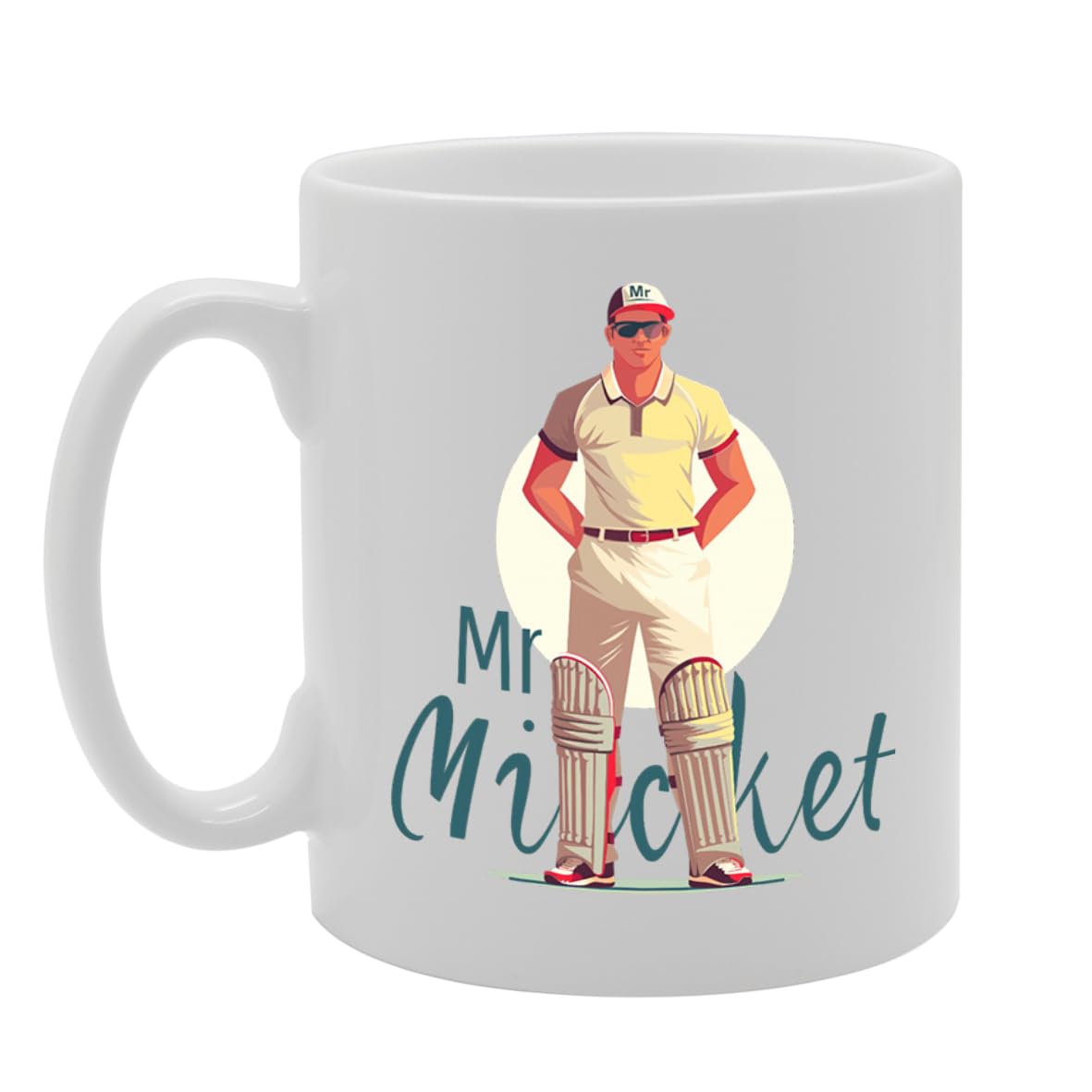 Mr Cricket  - Ideal For Cricket Players And Fans, 11Oz Ceramic Coffee  For Sports Enthusiasts Mg5911 - Funny Printed Coffee Mug - Great Gift Idea