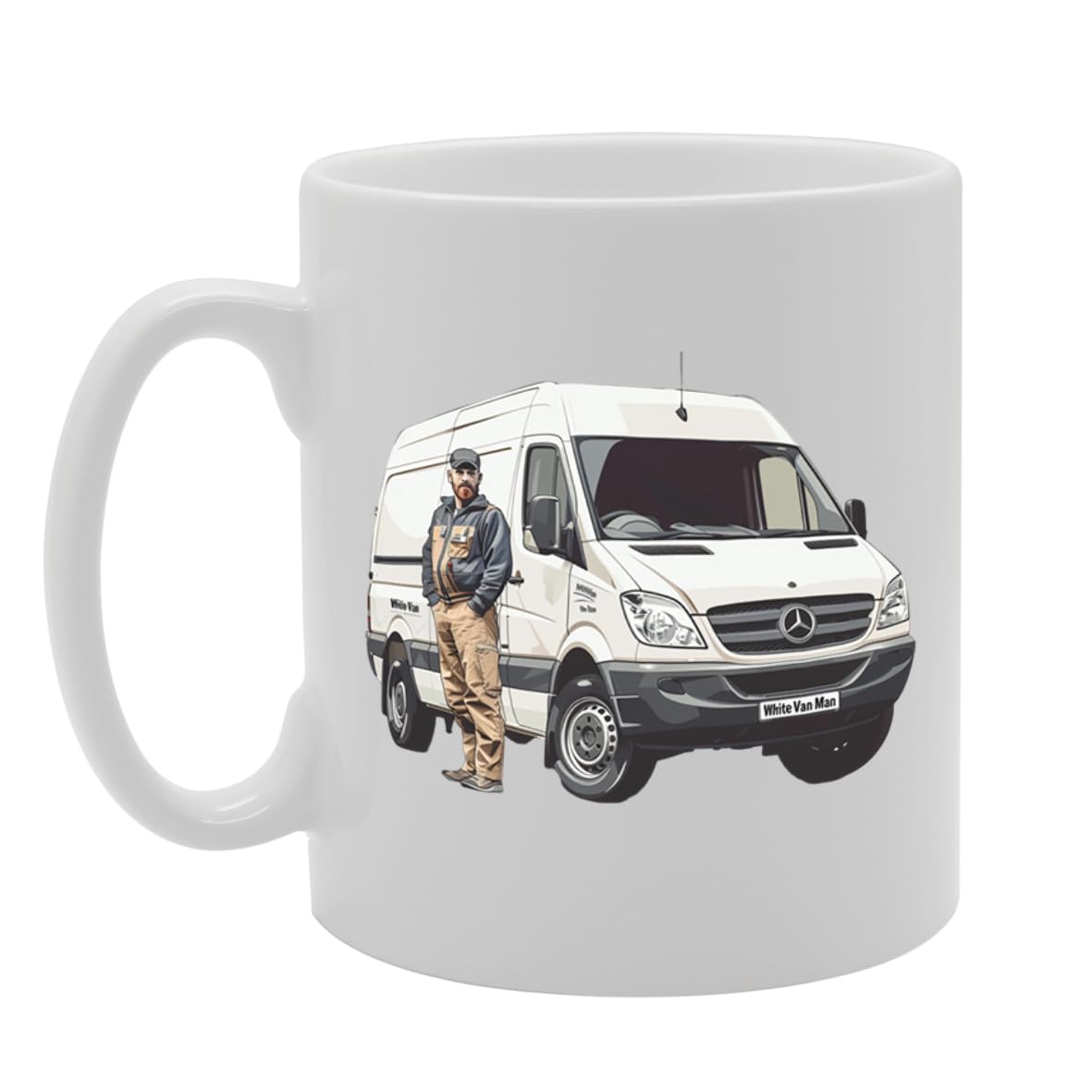 Mr White Van Man  - Ideal For Van Drivers And Delivery Professionals, 11Oz Ceramic Coffee  For Transport Enthusiasts And Logistic Workers Mg5962 - Funny Printed Coffee Mug - Great Gift Idea