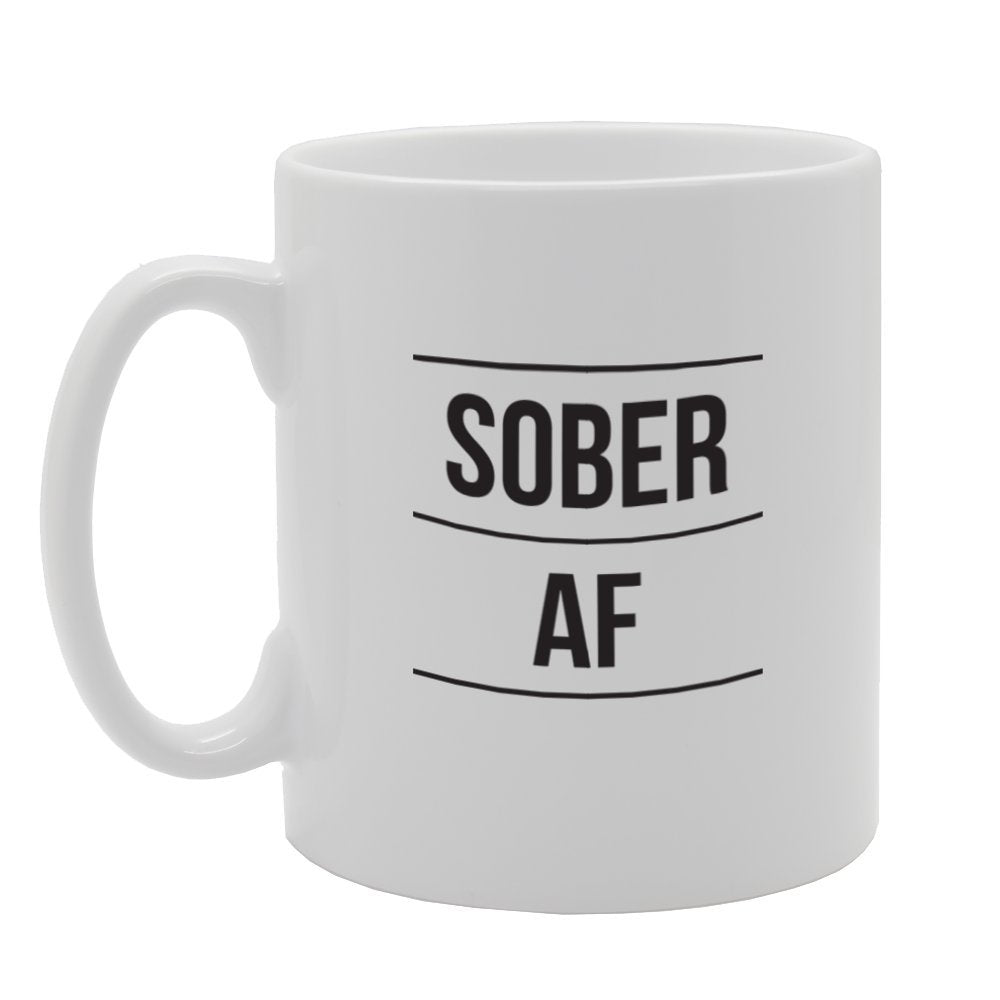 Sober Af   Printed Tea Coffee Ceramic  Mg1720 - Funny Printed Coffee Mug - Great Gift Idea