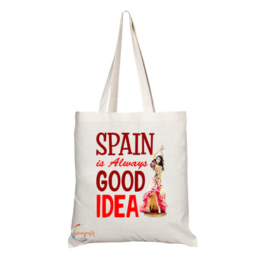 TB1502 Spain Flamenco Dancer Novelty Present Gift Printed Tourist Tote Shoulder Souvenir Gift Bag