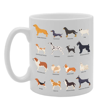 Dog Breeds   Printed Tea Coffee Ceramic  Mg4687 - Funny Printed Coffee Mug - Great Gift Idea