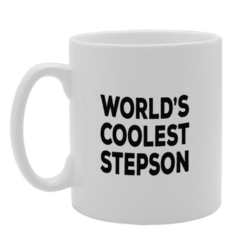 World'S Coolest Stepson   Printed Tea Coffee Ceramic  Mg1376 - Funny Printed Coffee Mug - Great Gift Idea