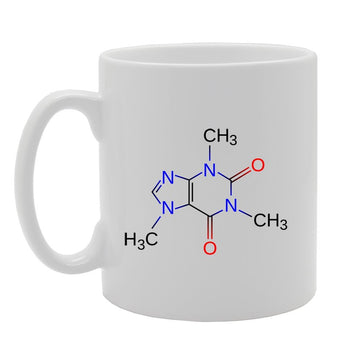 Caffeine Chemical Structure Ceramic Slogan   Printed Tea Coffee Ceramic  Mg906 - Funny Printed Coffee Mug - Great Gift Idea