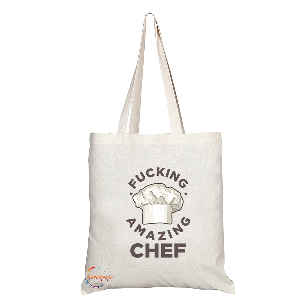 TB1232 F**king Amazing Chef Novelty Present Gift Printed Eco-Friendly Stylish Long Handled Tote Shoulder Bag