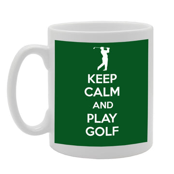 Keep Calm And Play Golf   Printed Tea Coffee Ceramic  Mg755 - Funny Printed Coffee Mug - Great Gift Idea