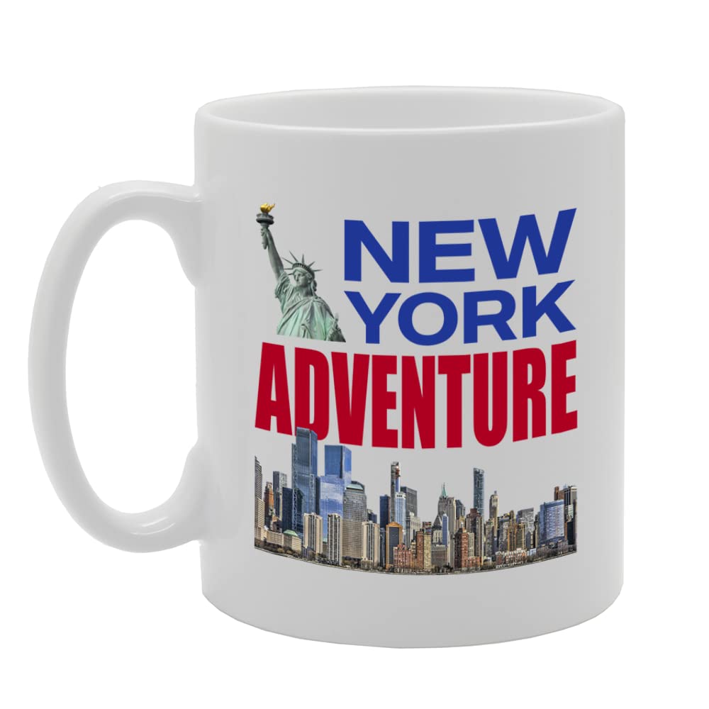 New York Themed  Selection - I Love New York   Ceramic Coffee & Tea Cup (11Oz, Manhattan Mg5634) - Funny Printed Coffee Mug - Great Gift Idea