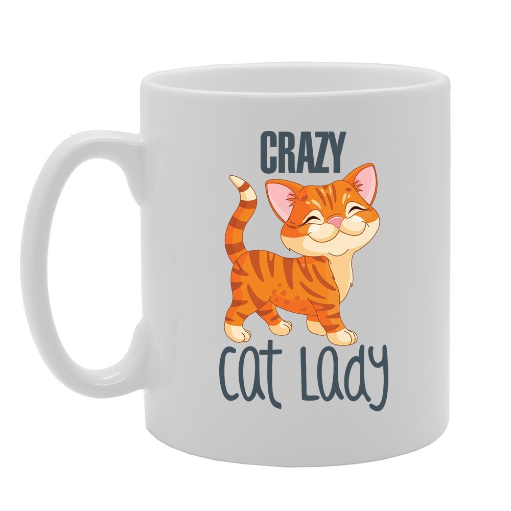 Crazy Cat Lady   Printed Tea Coffee Ceramic  Mg3586 - Funny Printed Coffee Mug - Great Gift Idea