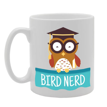 Bird Nerd Owl   Printed Tea Coffee Ceramic  Mg2196 - Funny Printed Coffee Mug - Great Gift Idea