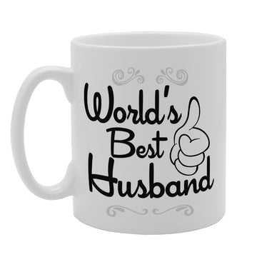 Valentine'S Day - World'S Best Husband   Printed Tea Coffee Ceramic  Mg3703 - Funny Printed Coffee Mug - Great Gift Idea