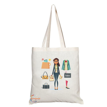 TB1783 Mrs Sales Tote Bag - Great for Sales Professionals, Retail Workers, Business Enthusiasts - Sustainable, Stylish, Long Handled, Durable and Reusable