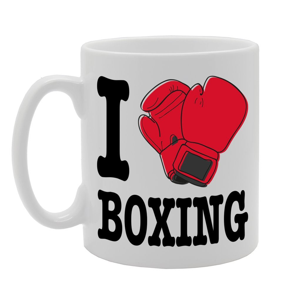 I Love Boxing   Printed Tea Coffee Ceramic  Mg240 - Funny Printed Coffee Mug - Great Gift Idea